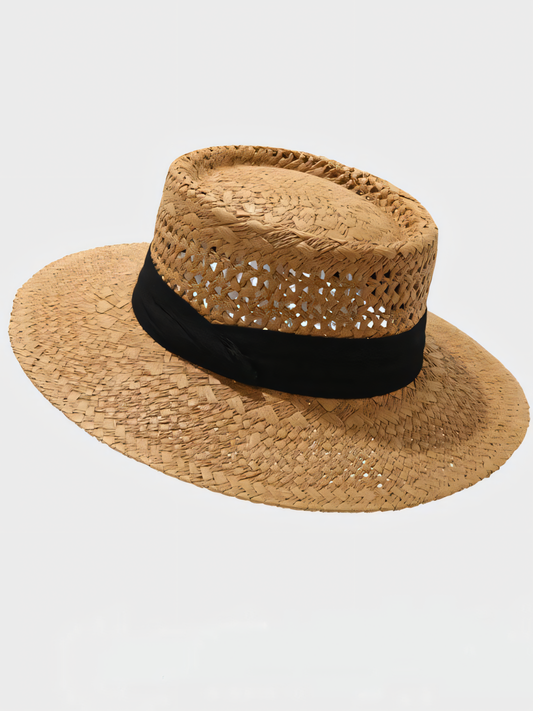 Straw Hat French Flat Top Sun Hat