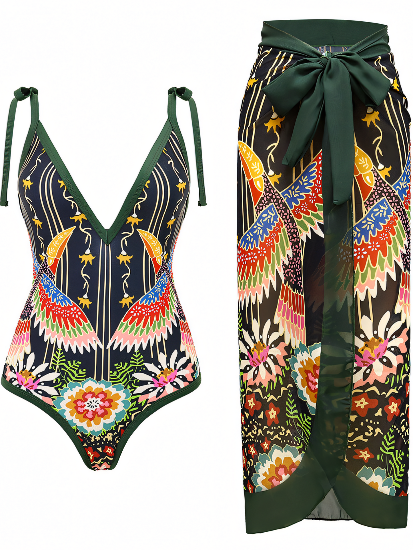 Vintage Print One-piece Swimsuit