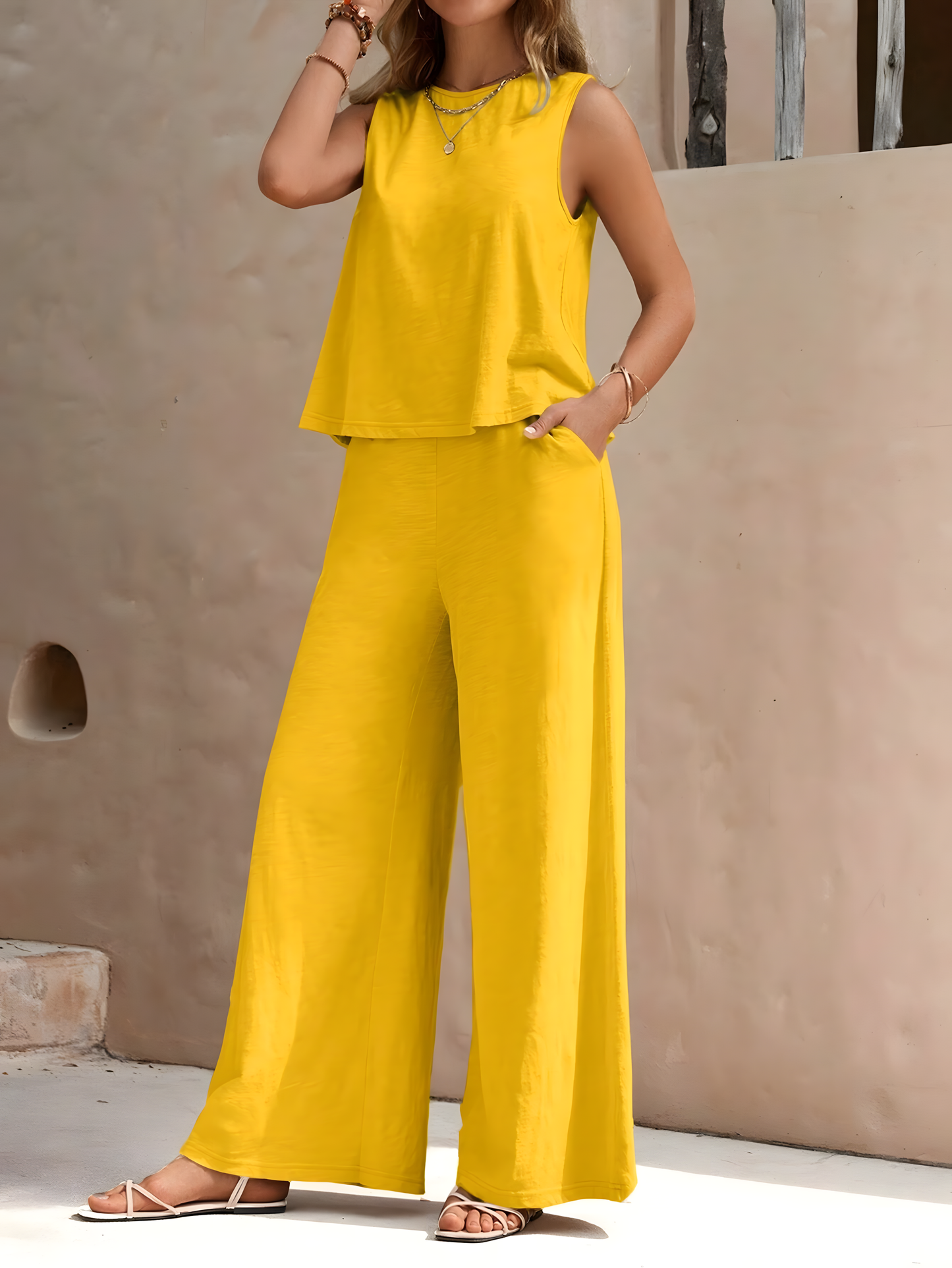 Women's Loose Pullover Round Neck Casual Suit