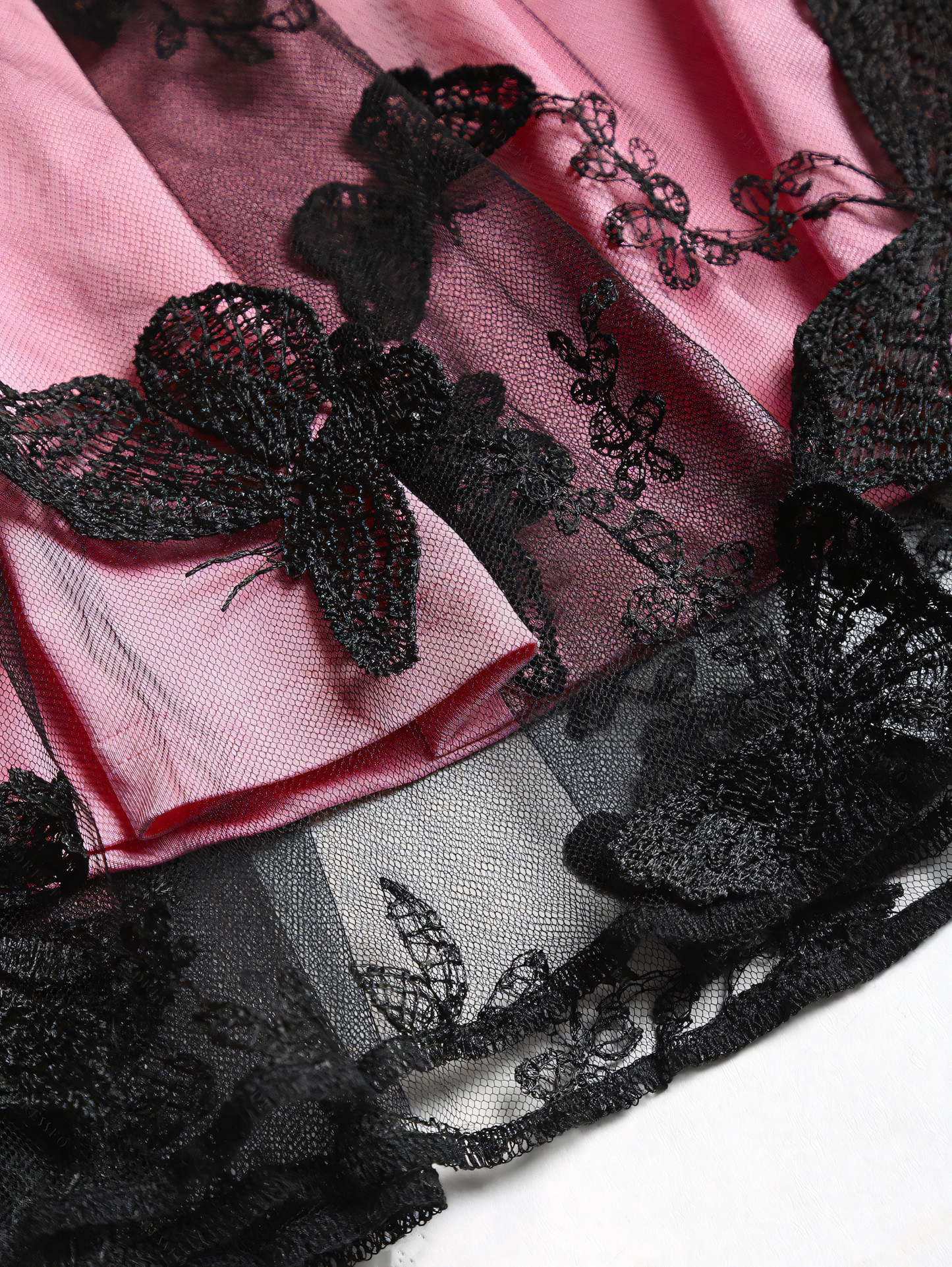 Embroidered Butterfly Mesh Midi Dress