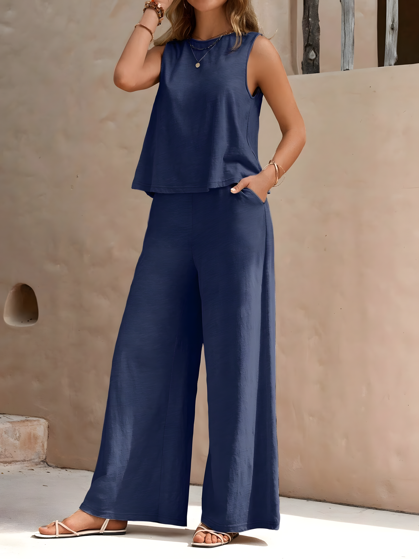 Women's Loose Pullover Round Neck Casual Suit