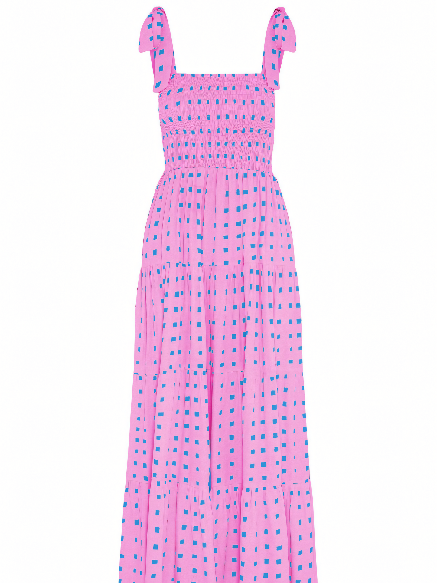 Polka Dot Print Halter Maxi Dress