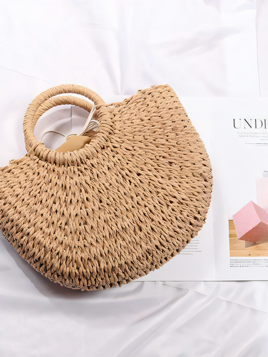 Paper Rope Round Dipper Bag Woven Tote Bag