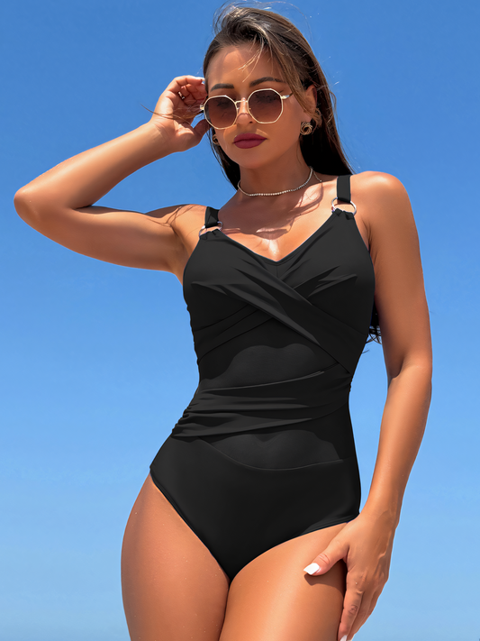Solid Color One-piece Swimsuit