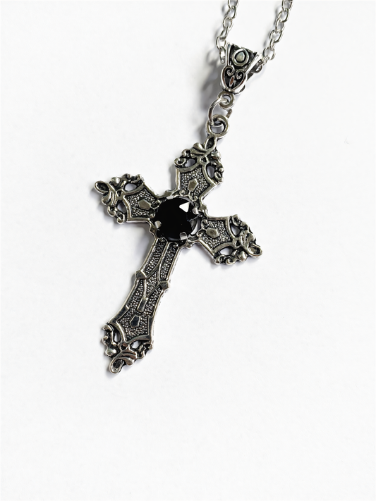 Gothic Cross Diamond Necklace