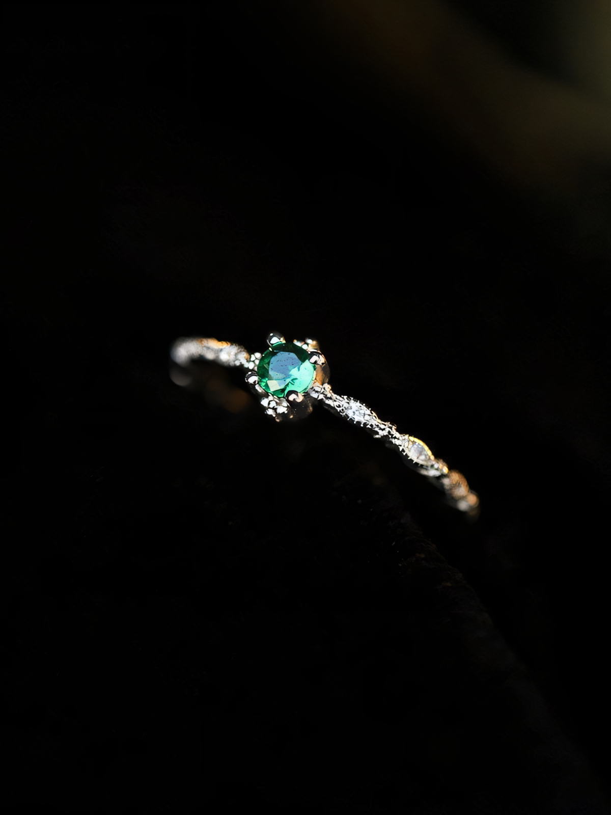 Sparkling Diamonds Open End Adjustable Ring