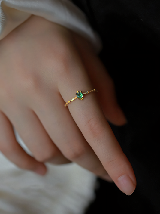 Sparkling Diamonds Open End Adjustable Ring