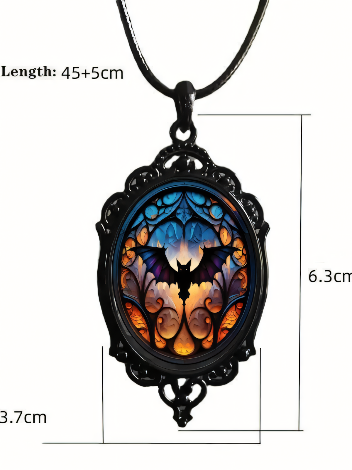 Vintage Gothic Halloween Pendant Necklace