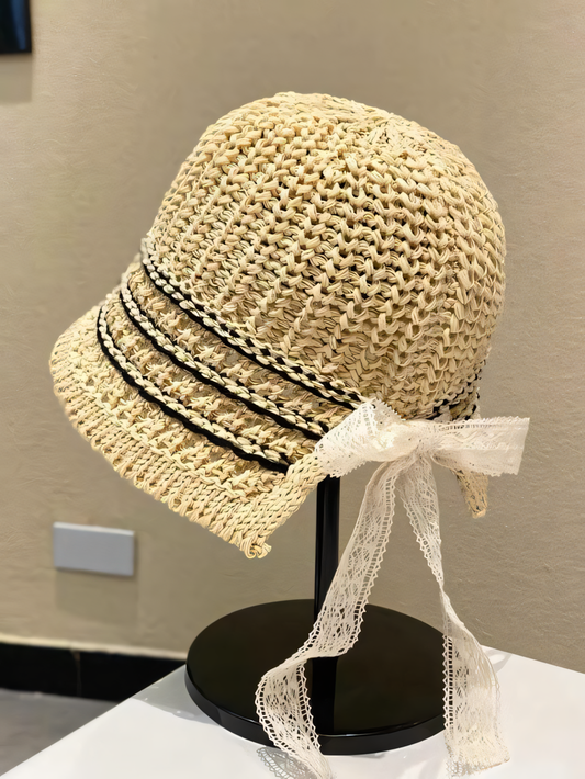 Straw Ribbon Beach Hat