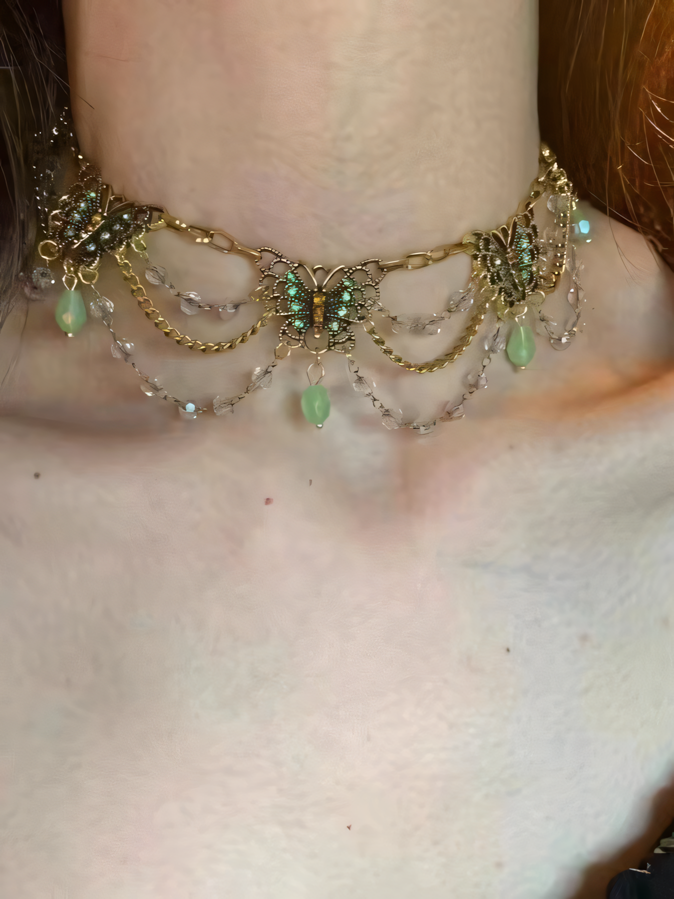 Beaded Butterfly Necklace