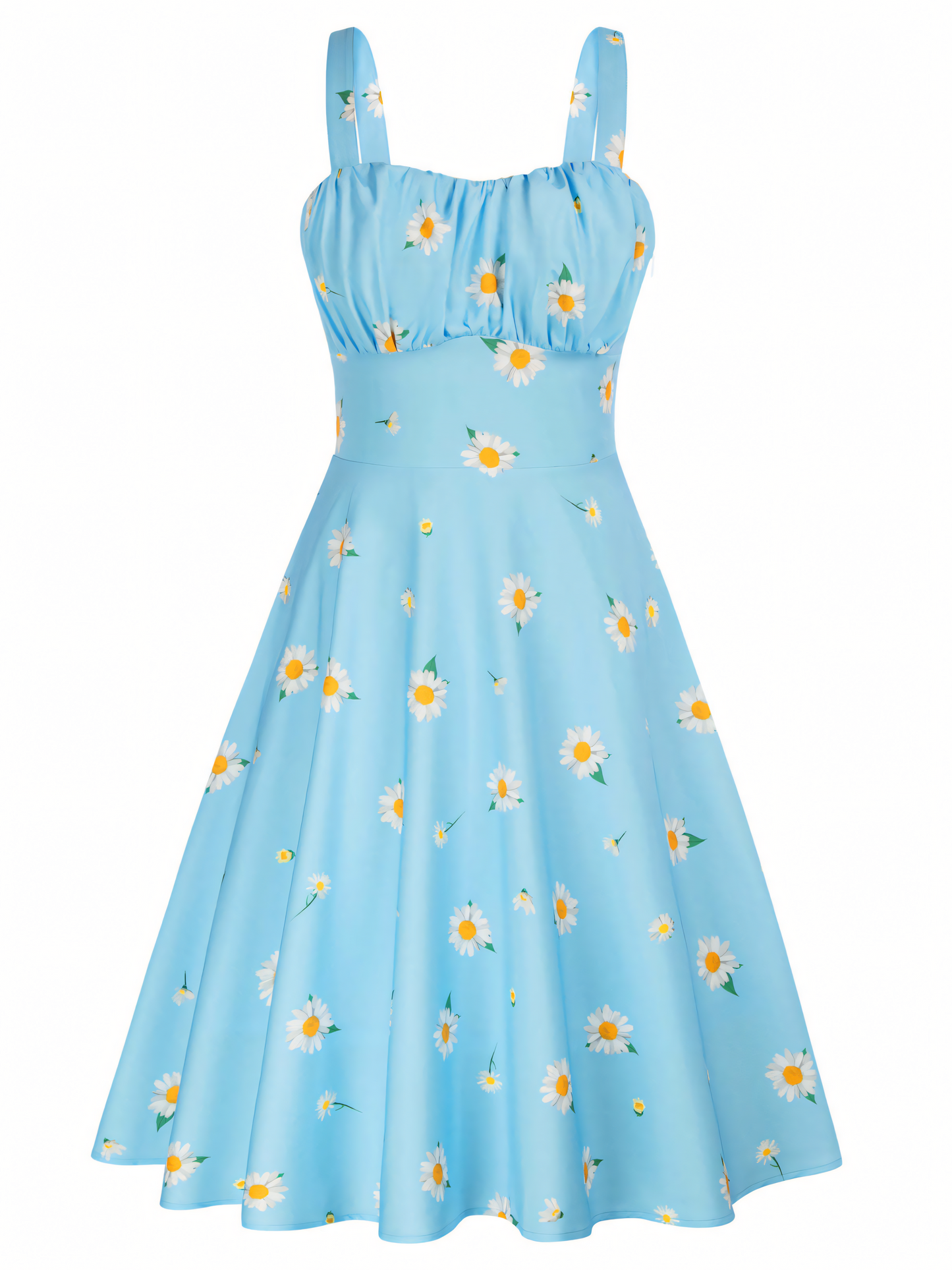 Daisy Printed Slip Midi Dress