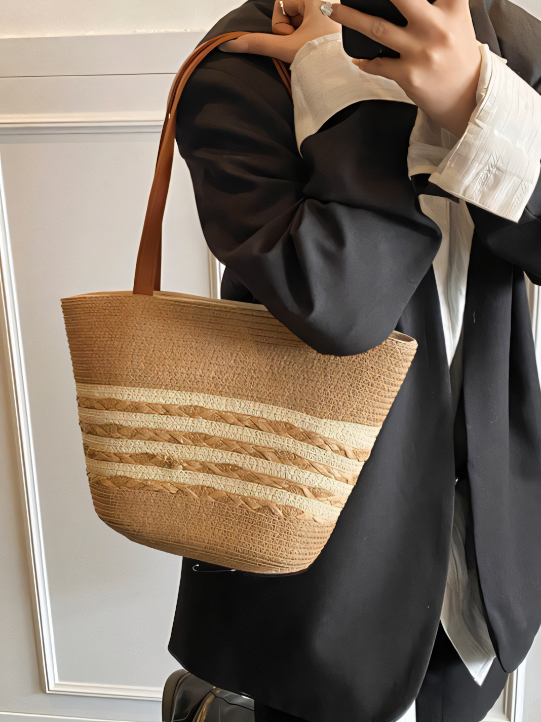 Boho Beach Woven Stripe Bag