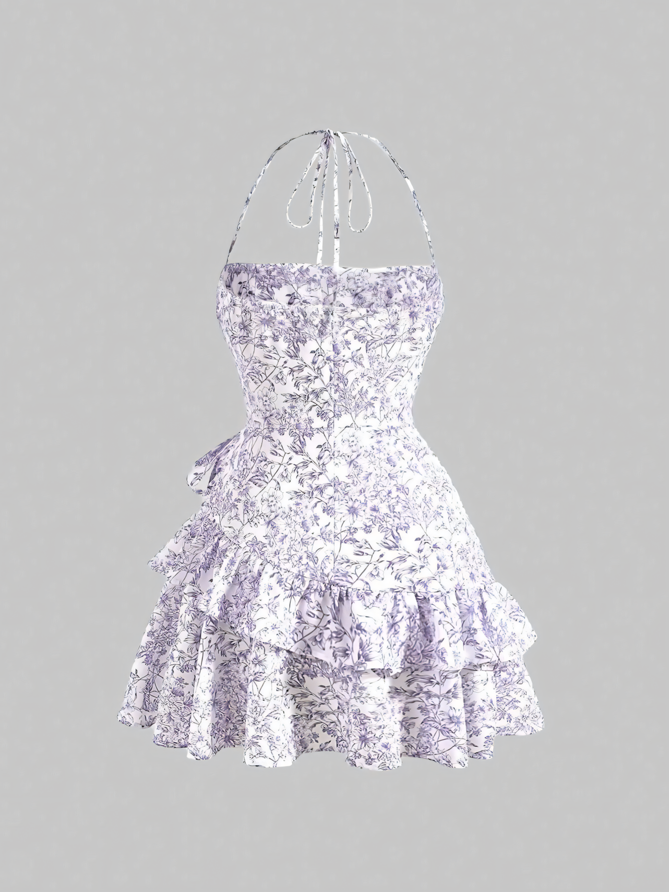 Floral Suspender Cake Mini Dress