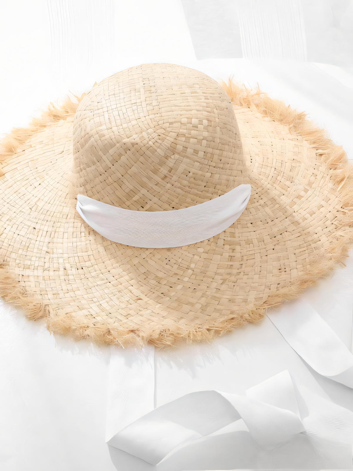 Round Floppy Strap Salafi Straw Hat