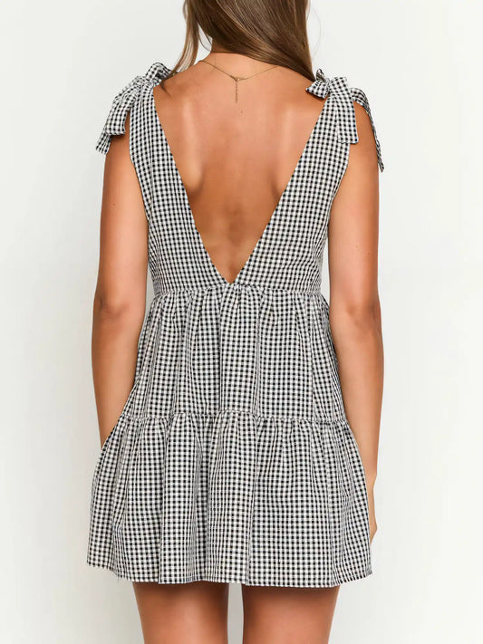 Casual Strap Vest V-Neck Mini Dress