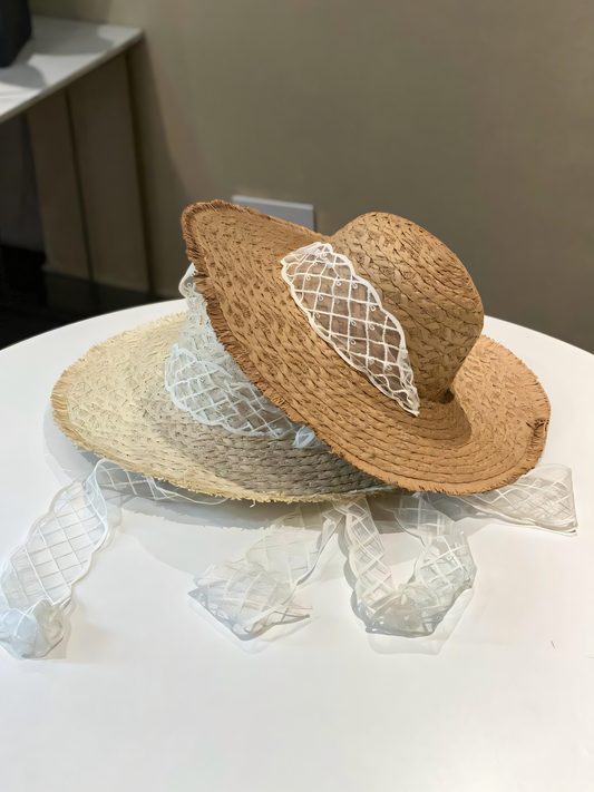 Lace Straw Beach Sun Hat