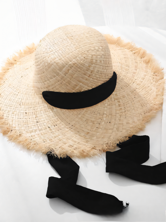 Round Floppy Strap Salafi Straw Hat