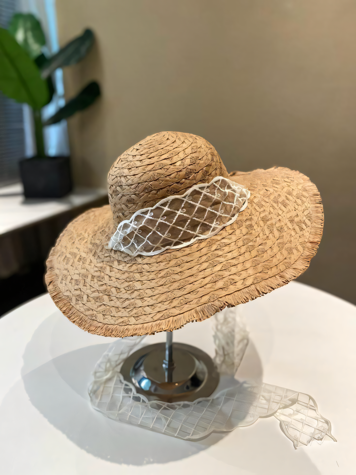 Lace Straw Beach Sun Hat