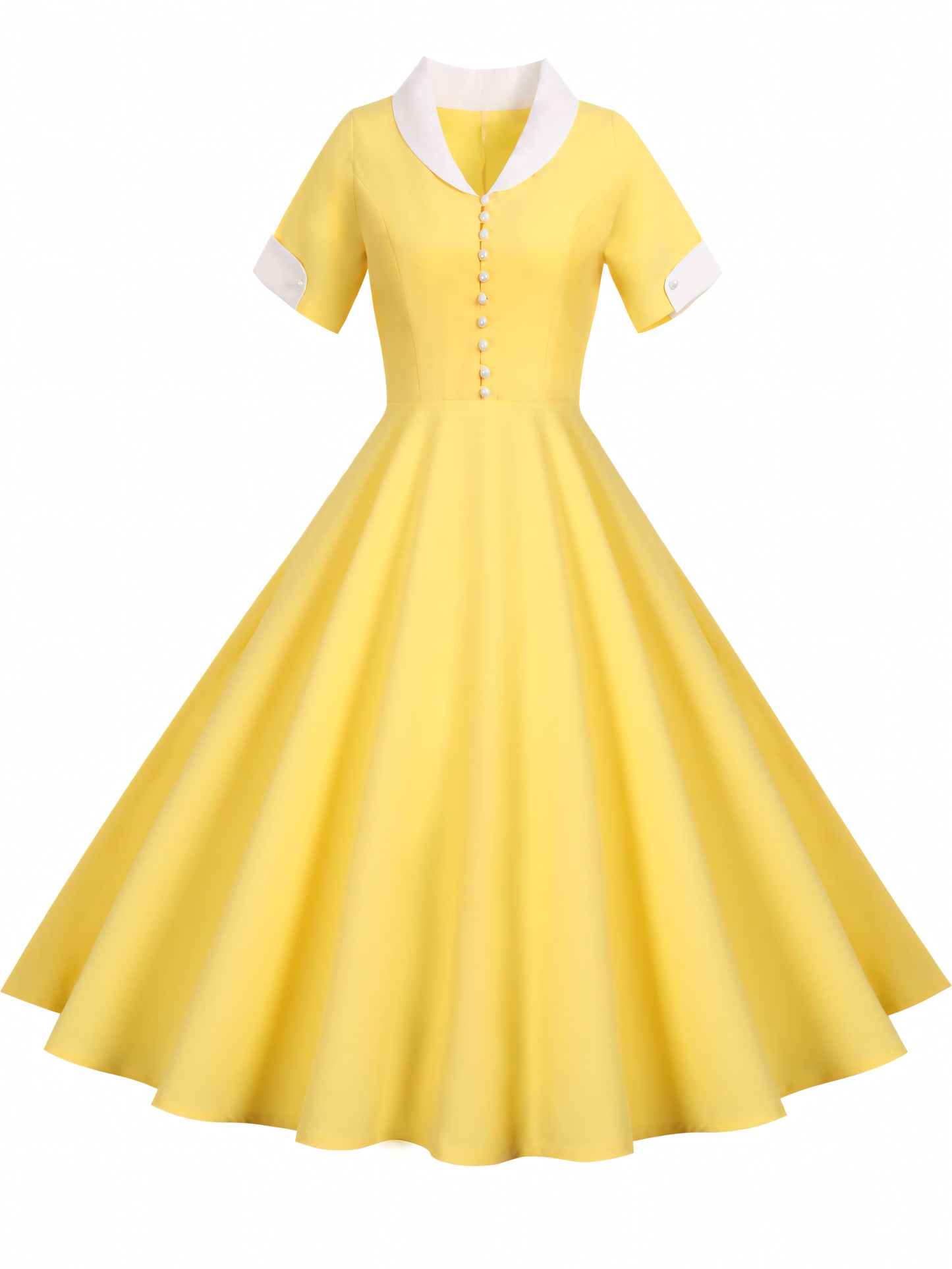 Retro Hepburn Style Swing Midi Dress