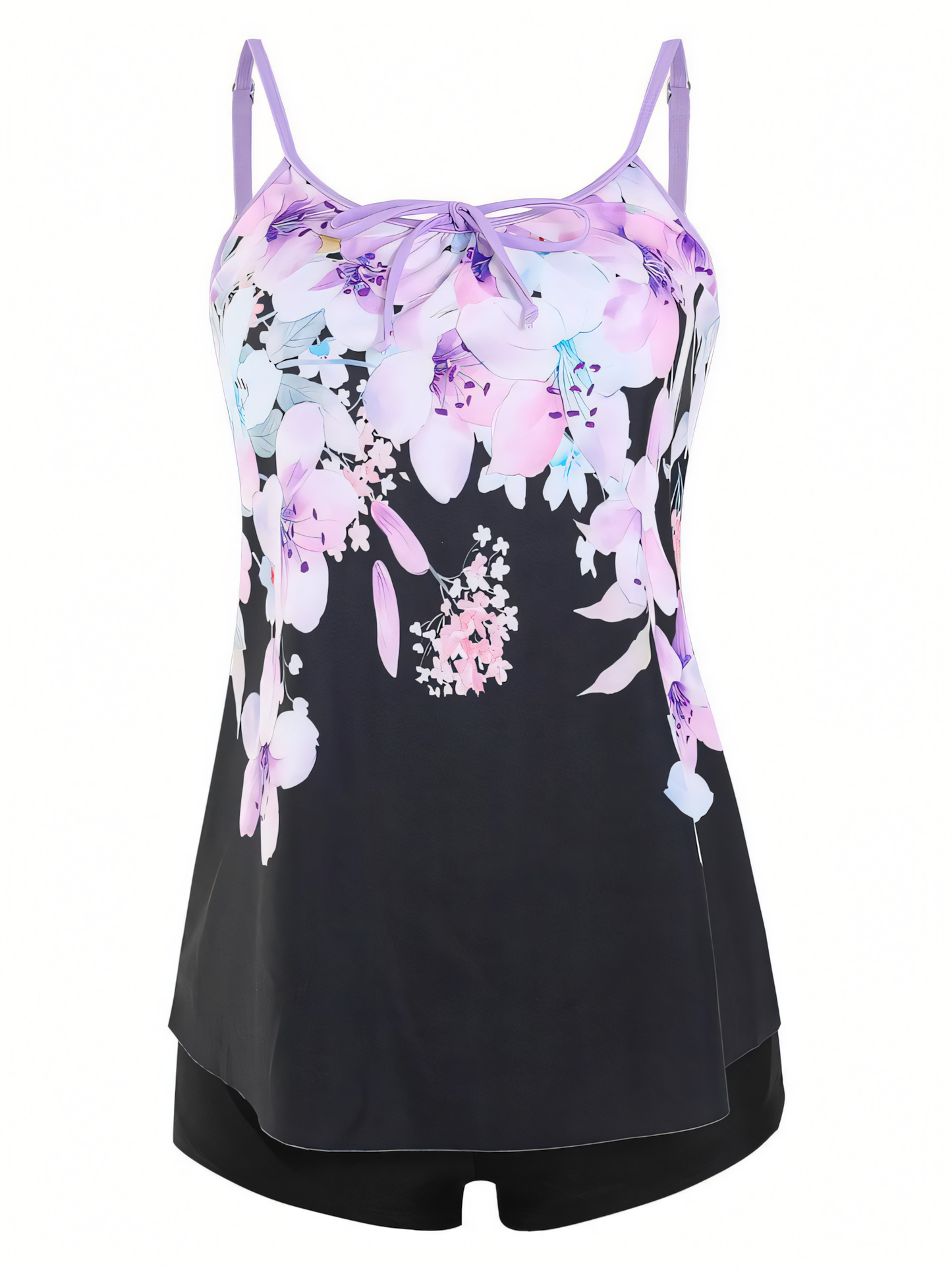 Printed Boxer Shorts Tankini Set