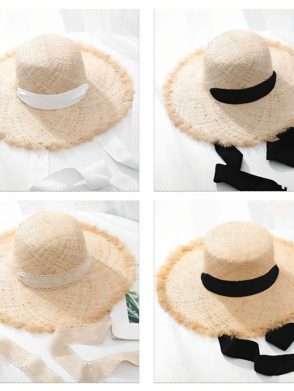 Round Floppy Strap Salafi Straw Hat