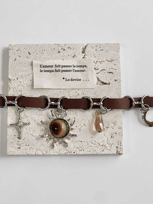 Vintage Sunflower Rock Necklace