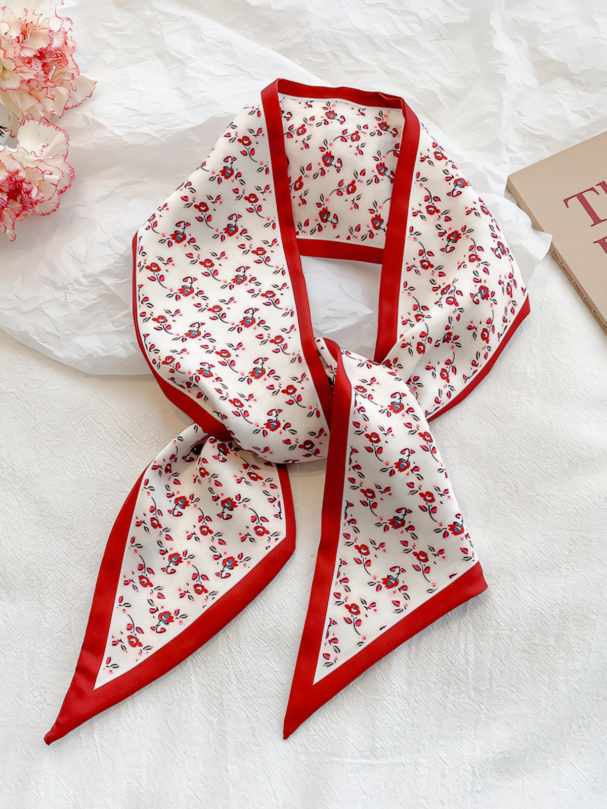 Floral Printed Silk Scarf