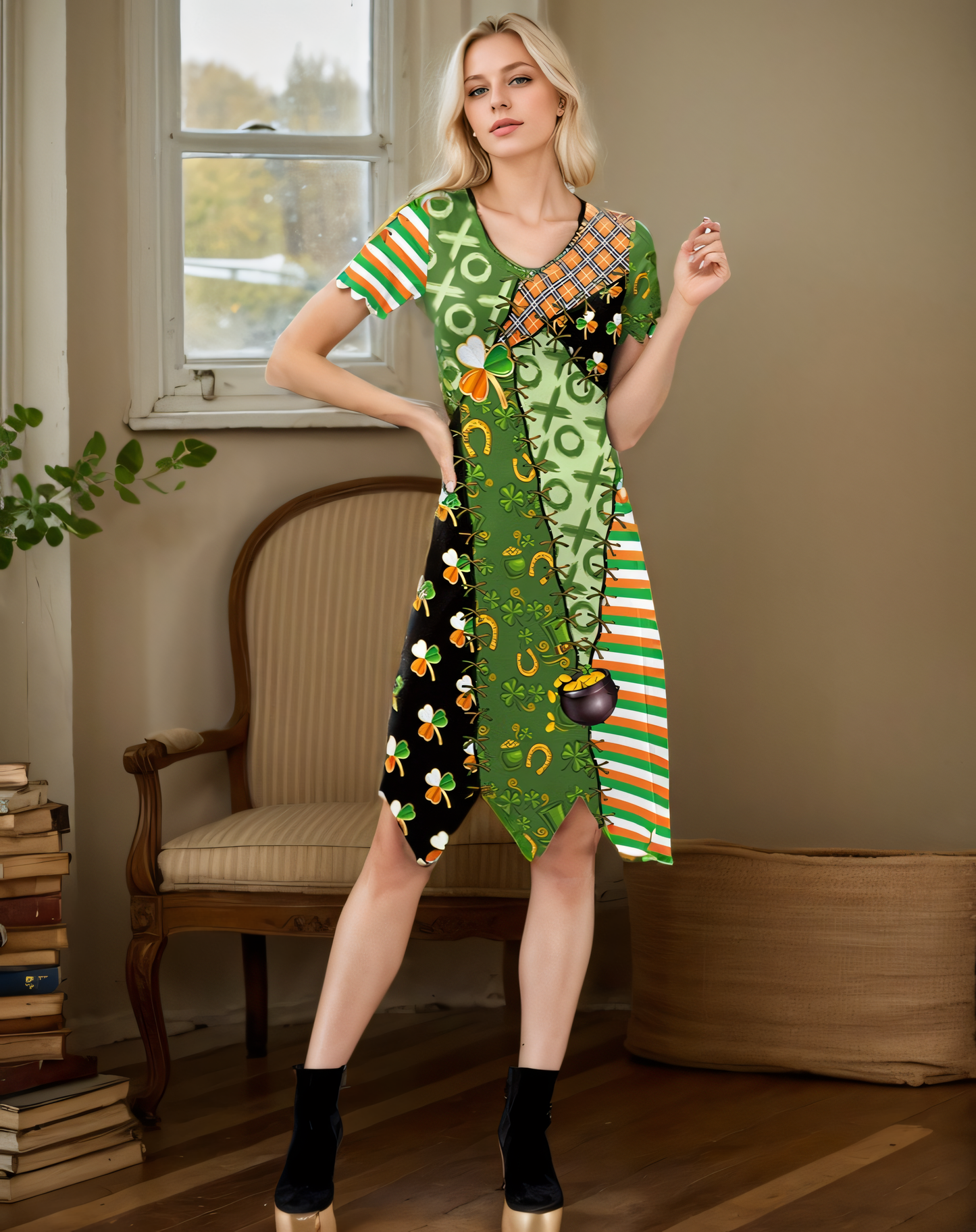 St. Patrick’s Style Midi Dress