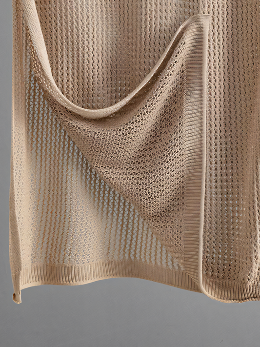 Knit Slit Half Body Skirt Two Piece