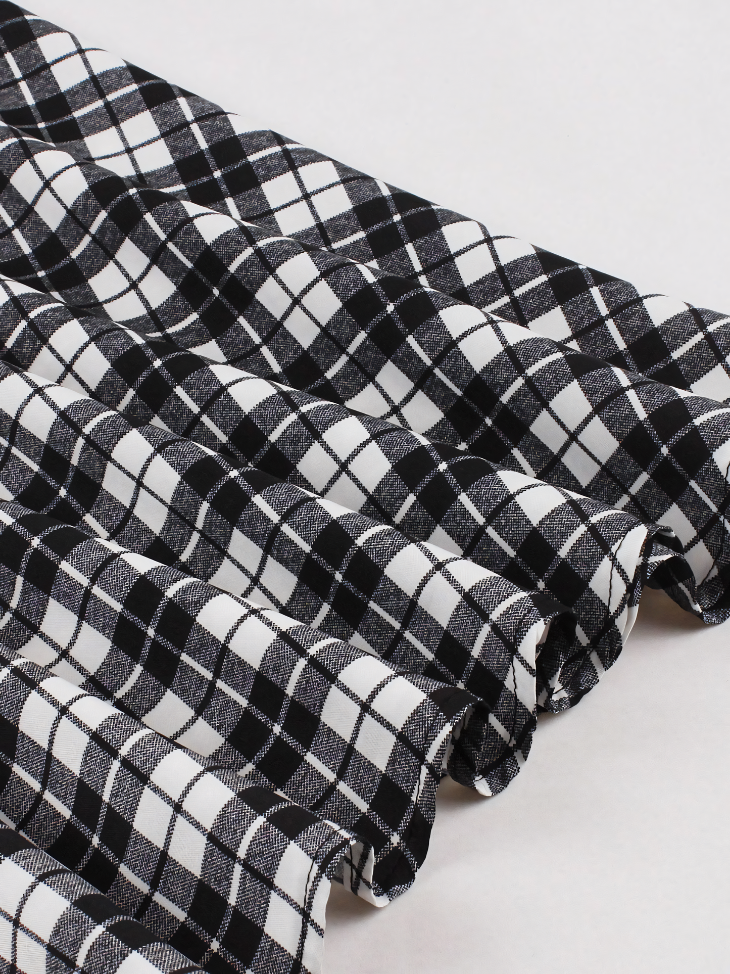 Black White Lattice Print Patchwork Black Midi Dress