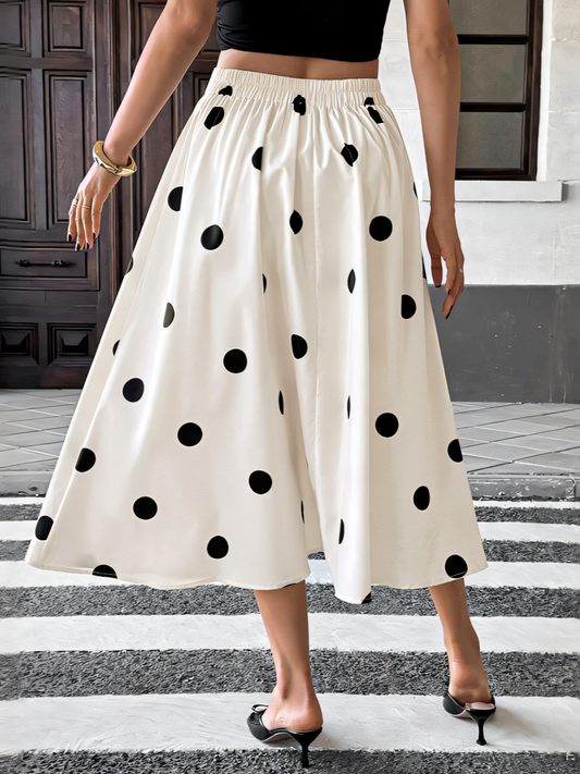 Vintage Polka Dot A-Line Skirt