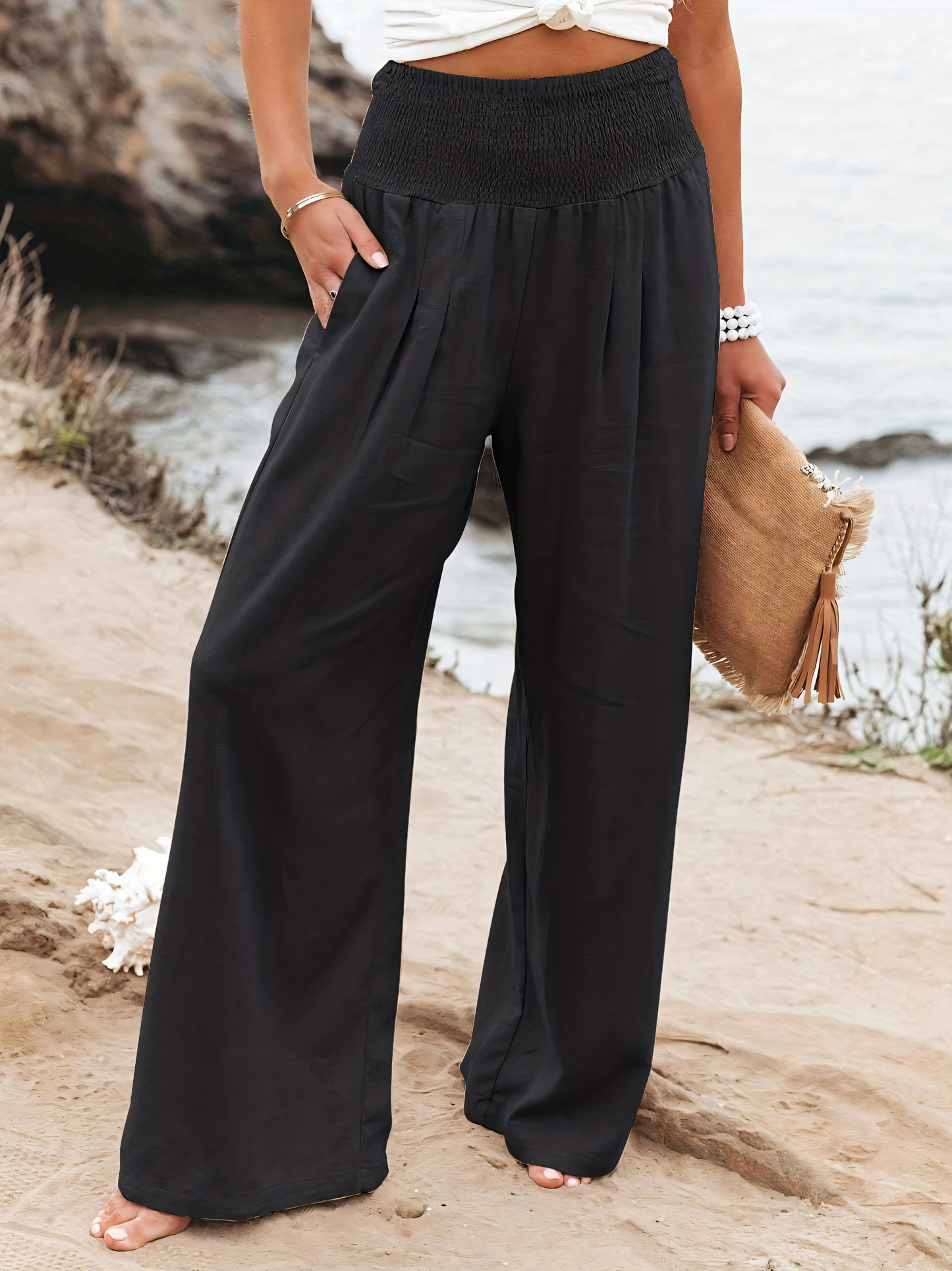 Casual Style Comfortable Mid- Waisted Pants