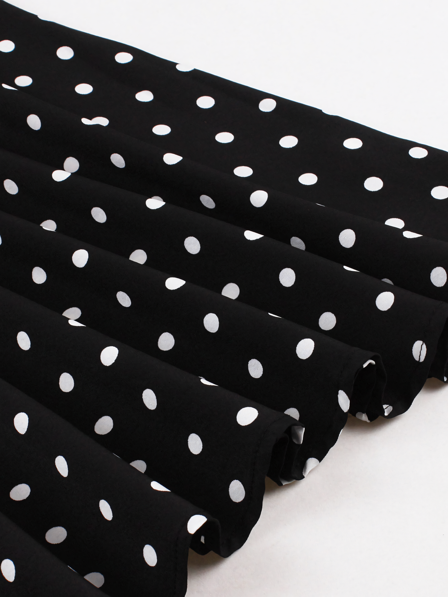Polka Dots Print Patchwork V-neck Midi Dress