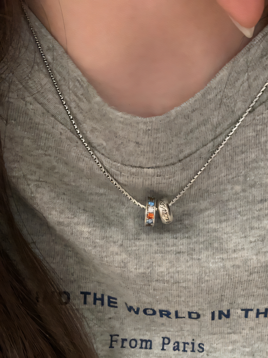 Rainbow Circle Necklace