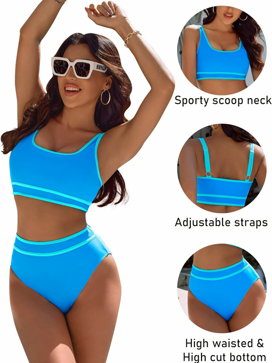 Solid Color Sexy Stitching Bikini