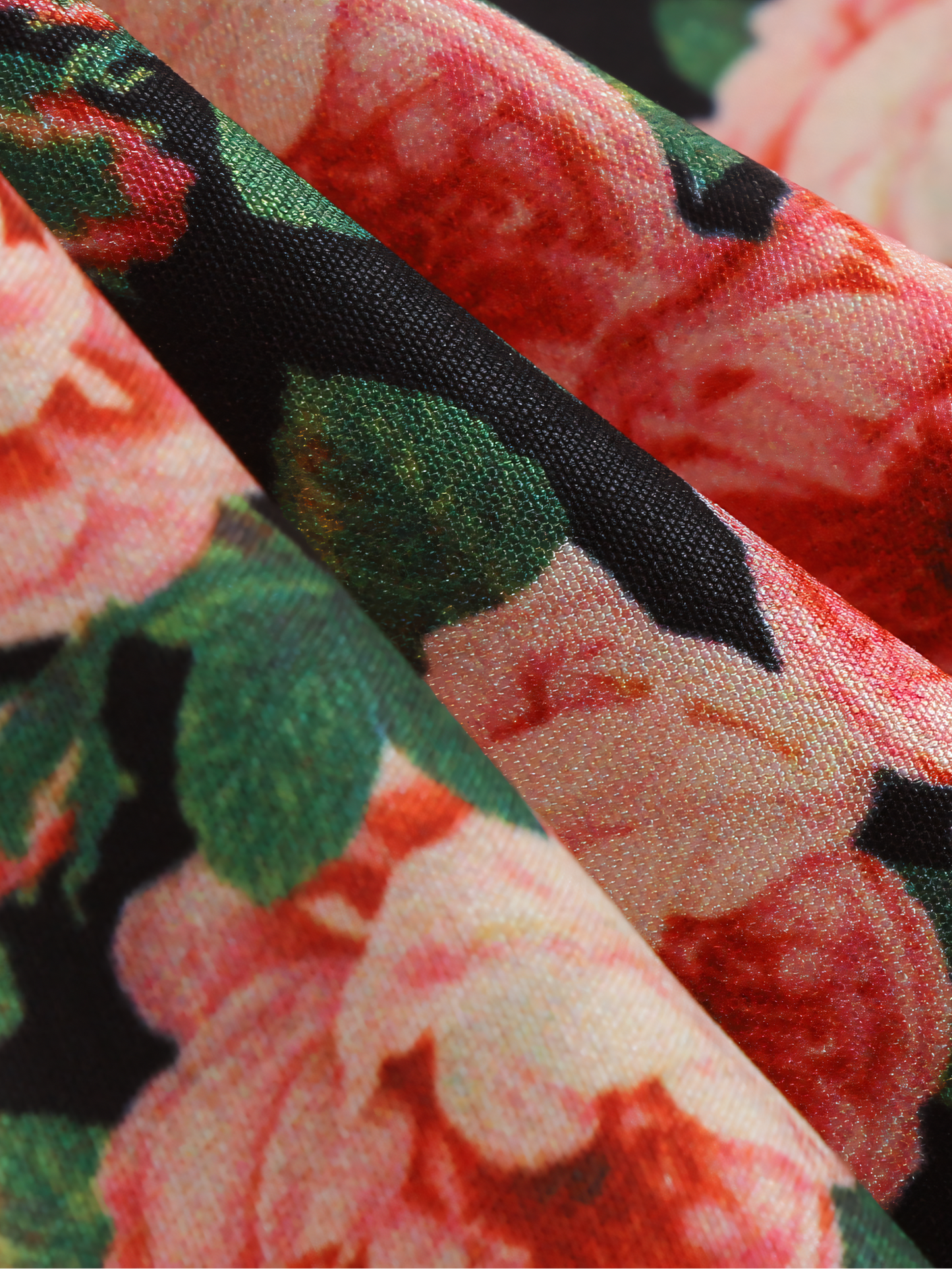 Pink Floral Short-sleeved Vintage-inspired Midi Dress