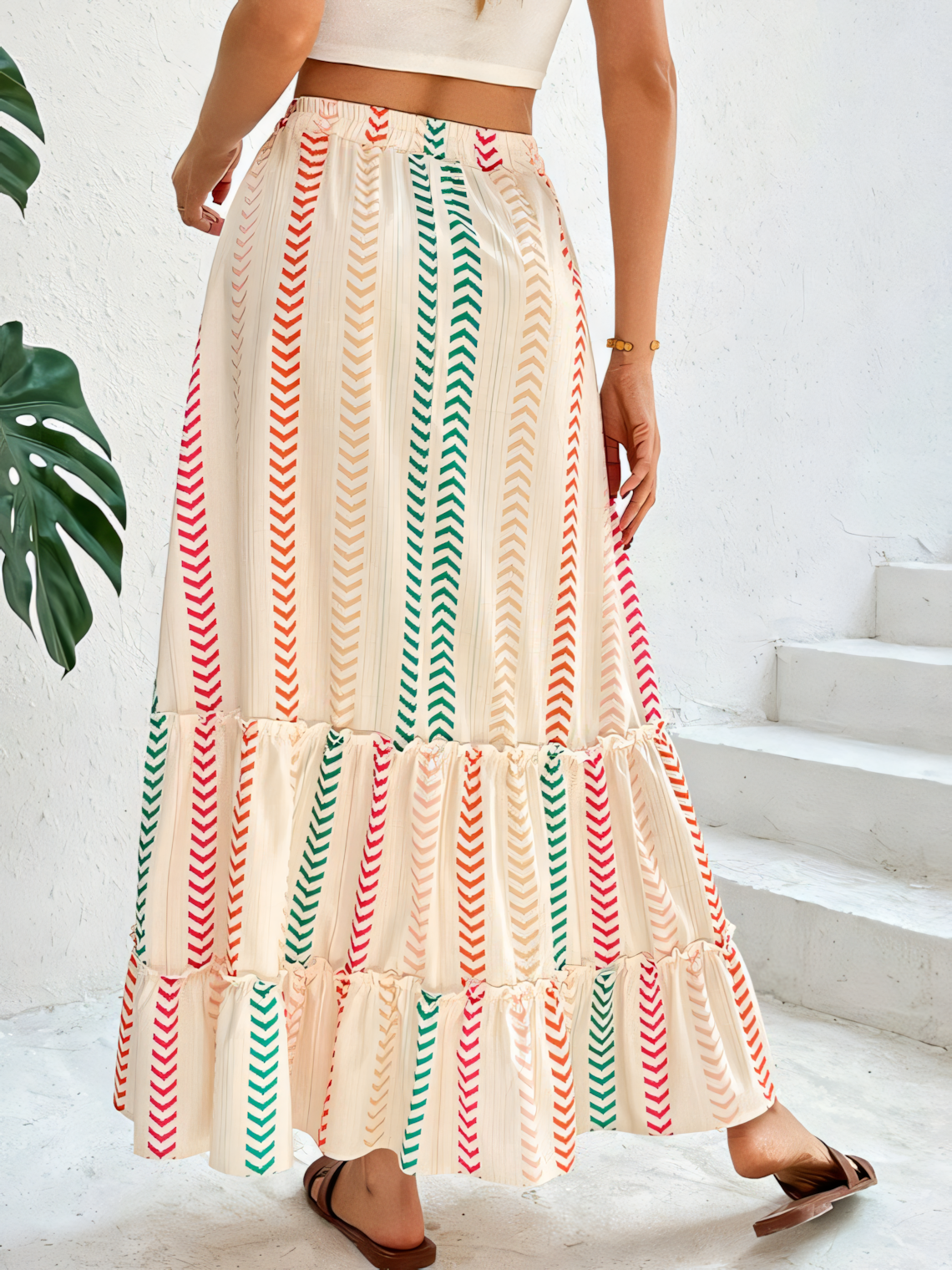 Bohemian Patchwork Printed Skirt