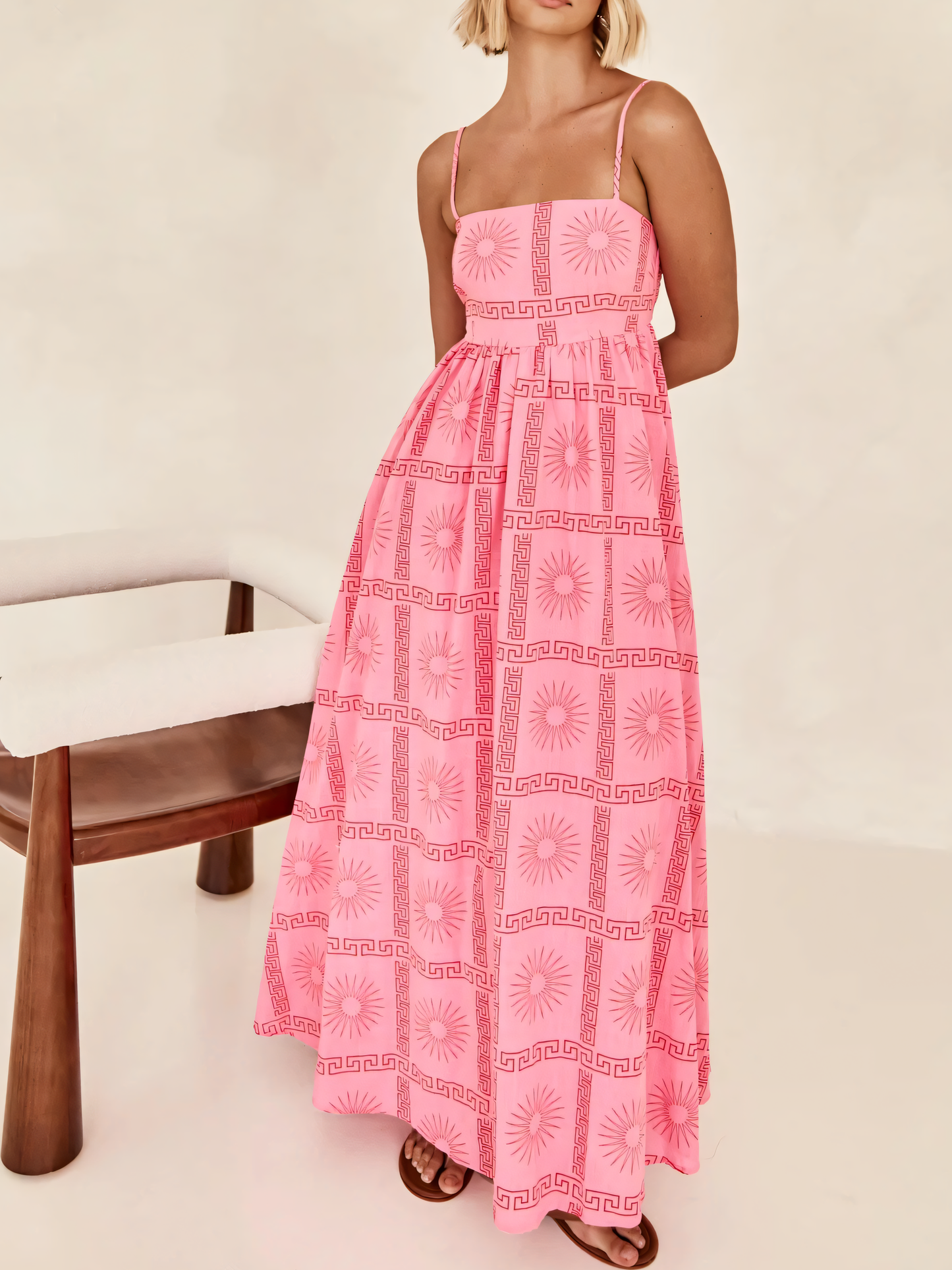 Back Cutout Halter Maxi Dress