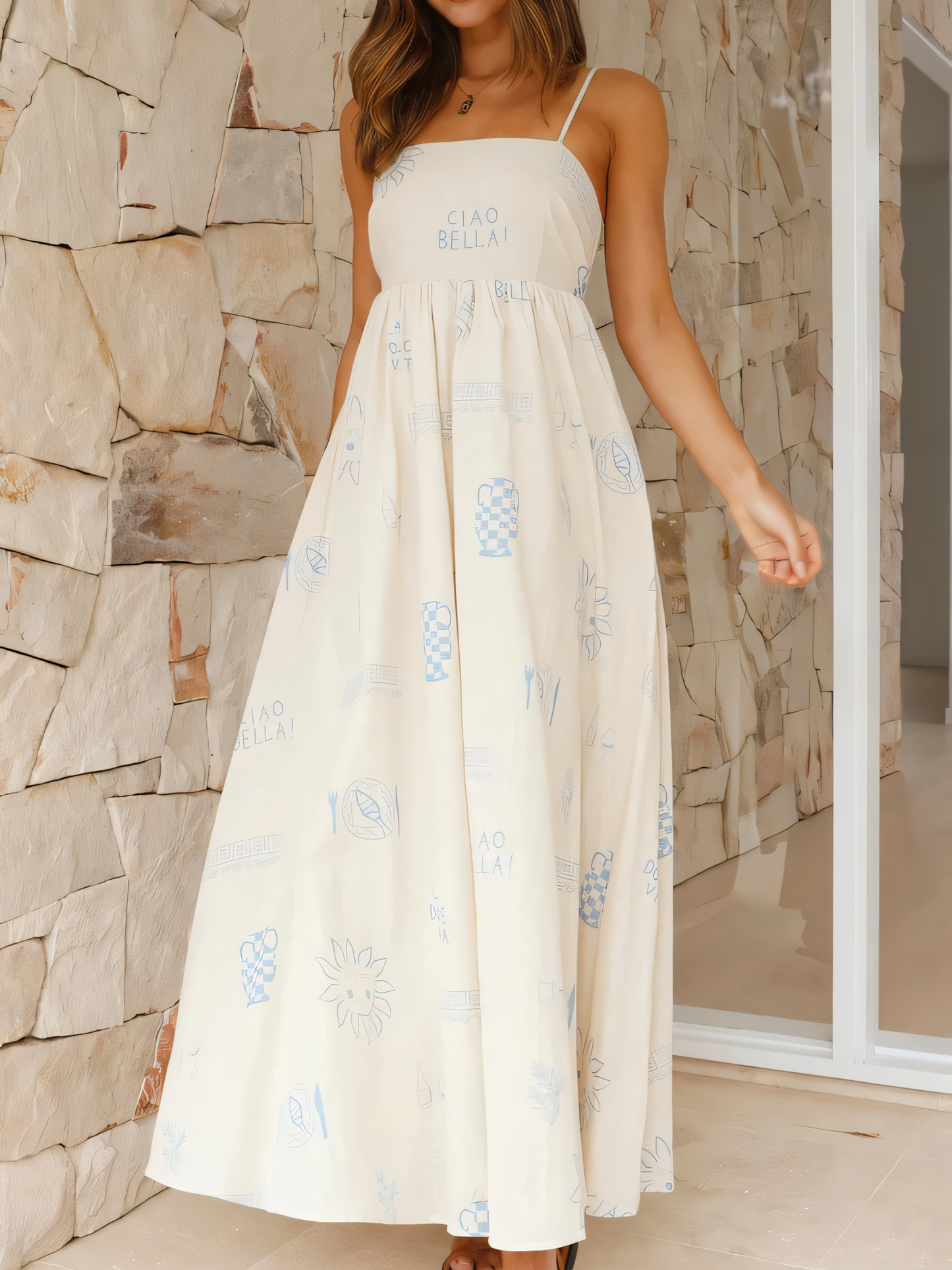 Back Cutout Halter Maxi Dress