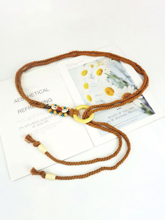Braided Hemp Rope Boho Belt