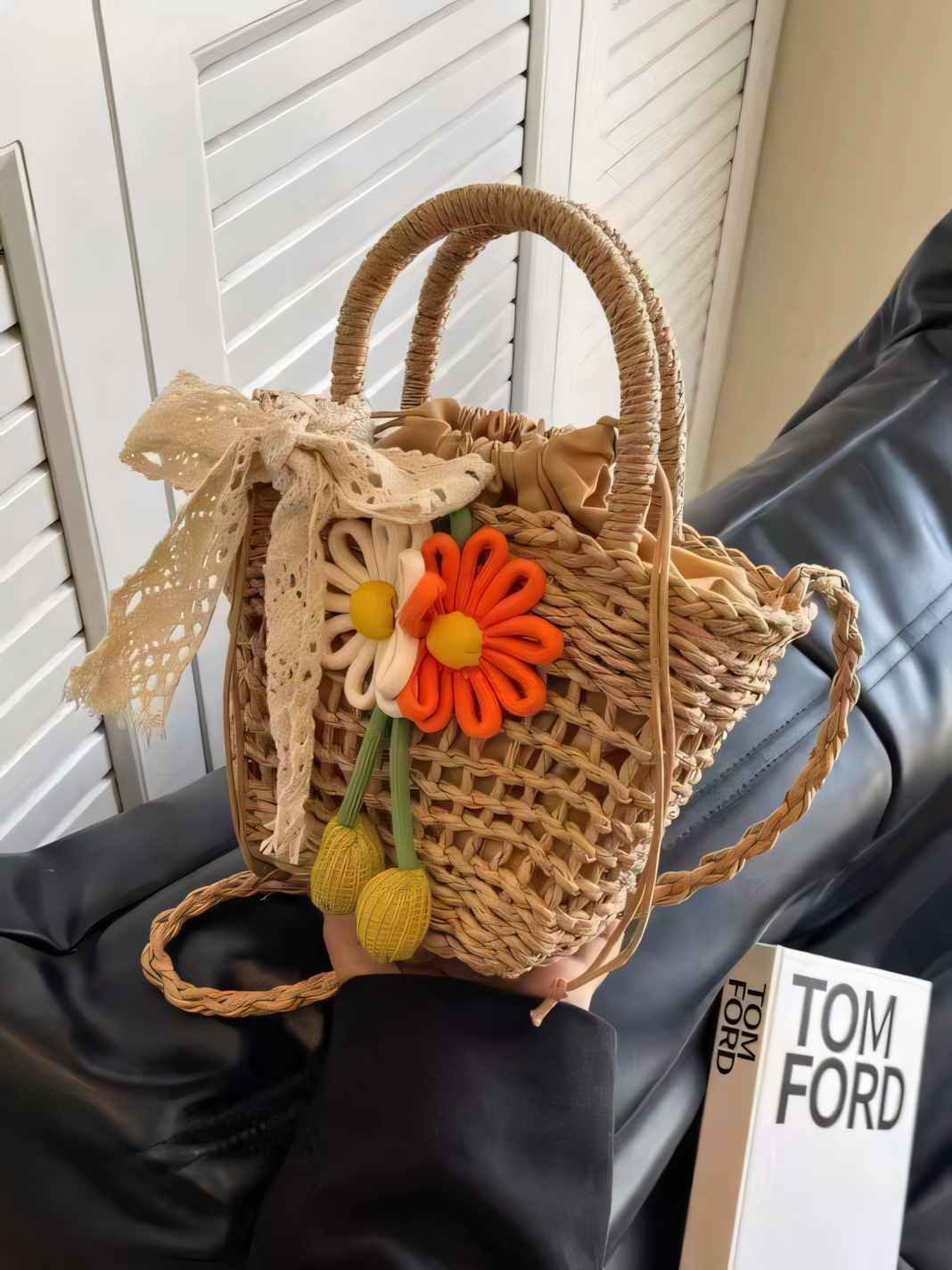 Flower Straw Bag