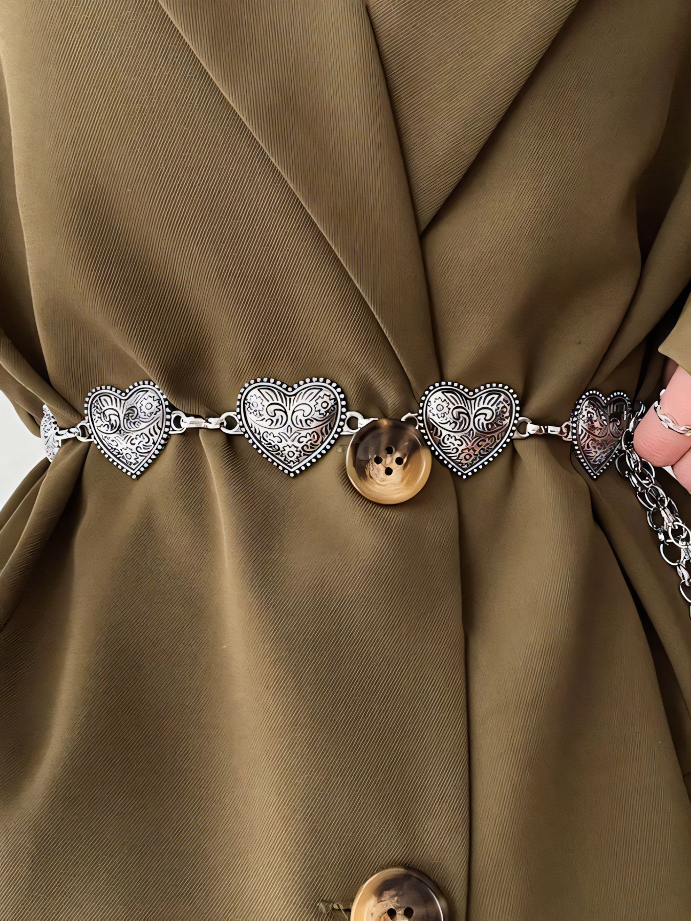 Vintage Aged Heart Belt