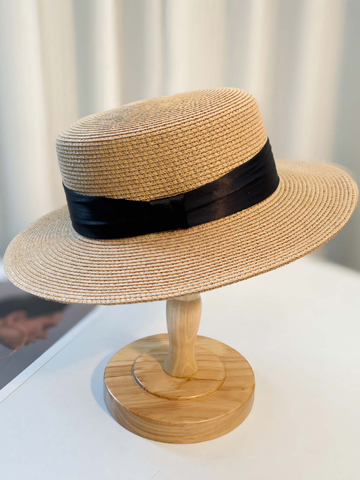 Straw Ribbon Beach Hat