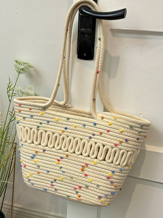 Skeleton Cotton Cord Weaving Bag