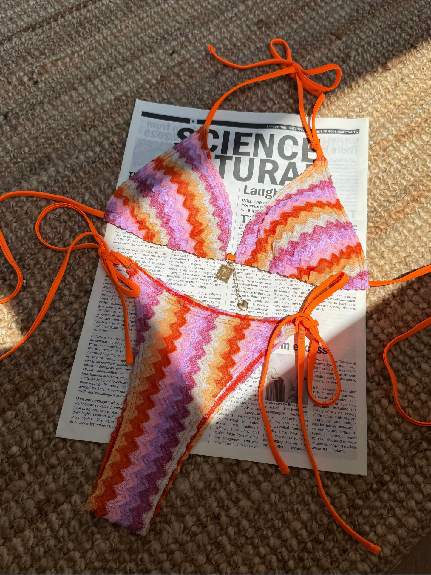 Striped Gradient Summer Beach Bikini