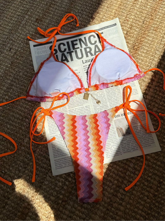 Striped Gradient Summer Beach Bikini