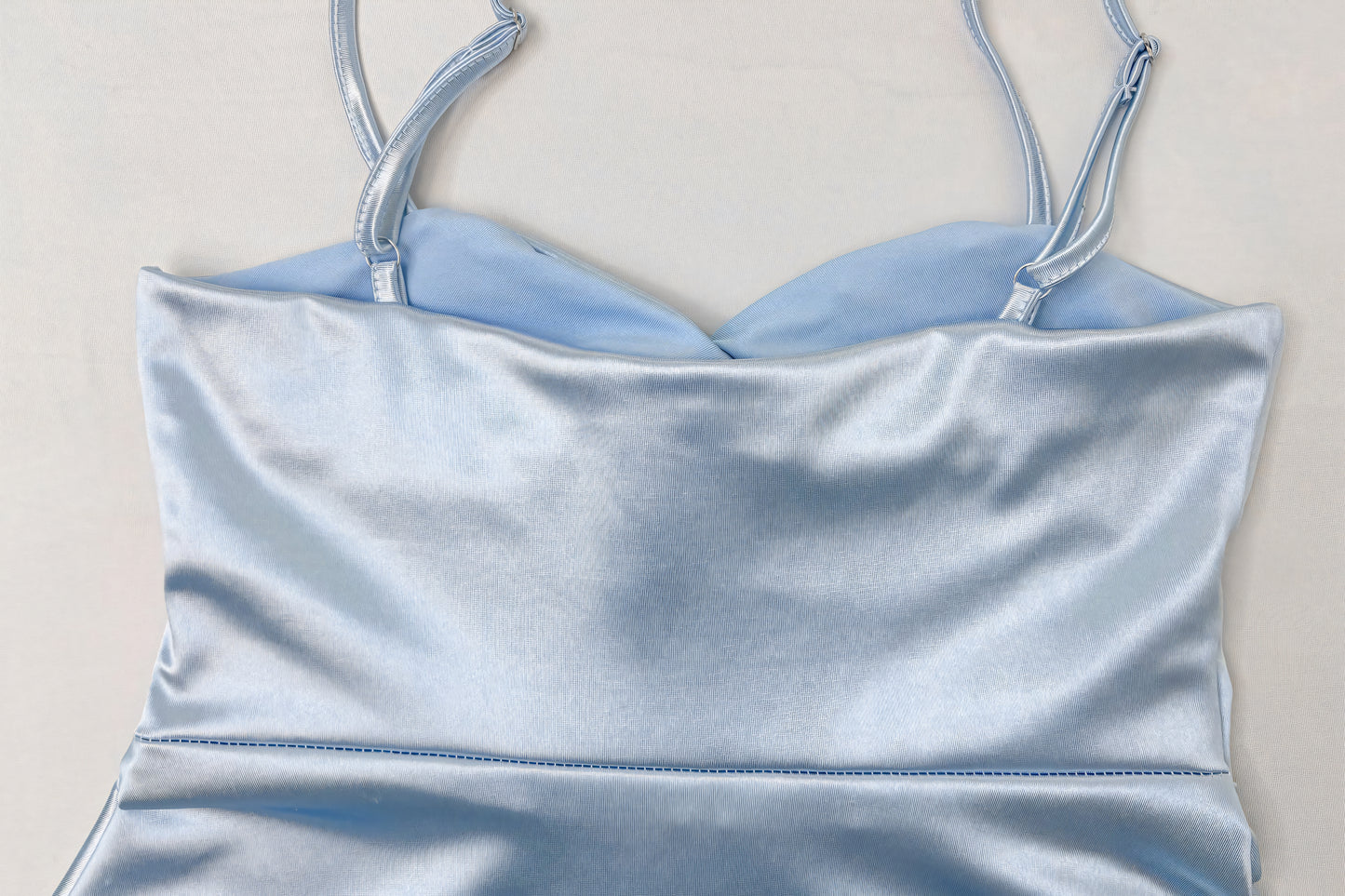 Blue Bandeau Strap Waist Mini Dress