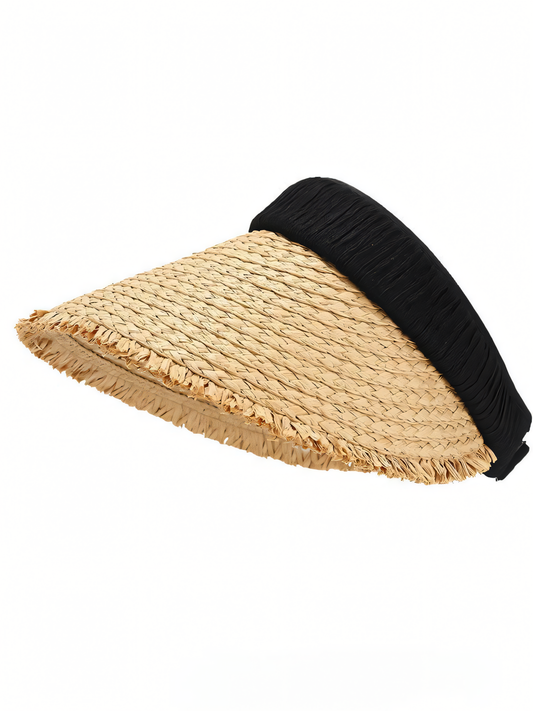 Large Brimmed Topless Straw Sun Hat