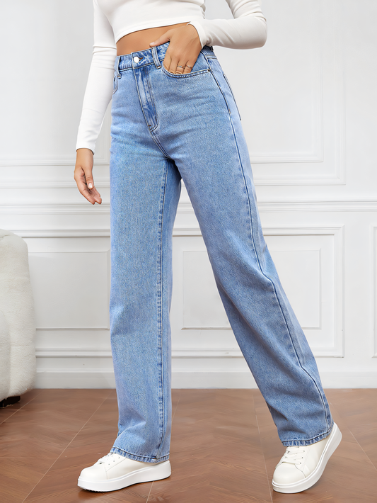 Straight High Waist Jeans