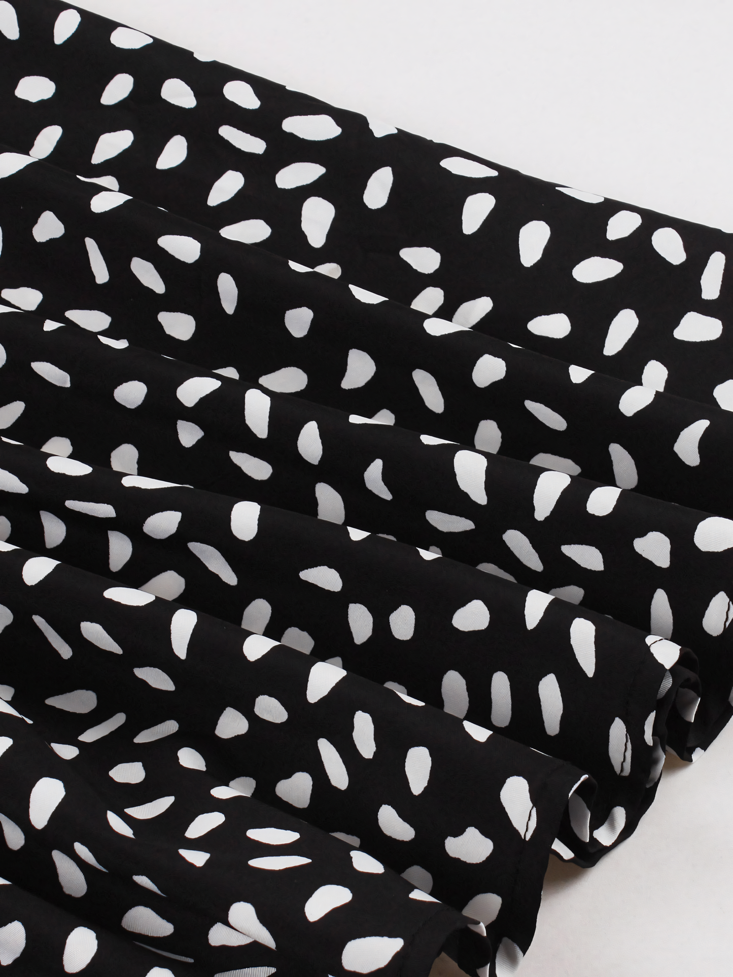 Black White Dot Vintage Midi Dress